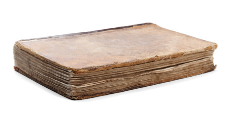 Old vintage book isolated on whiteの写真素材
