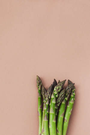 Dry pampas grass on beige background top view. Floral minimal home interior design concept in boho style.の写真素材