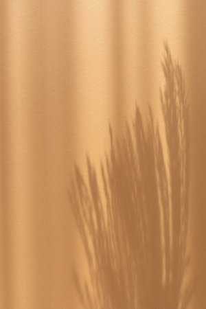 Dry pampas grass on beige background top view. Floral minimal home interior design concept in boho...