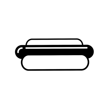Hot dog outline icon.のイラスト素材