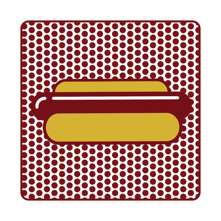 hot dog flat icon with vintage designのイラスト素材