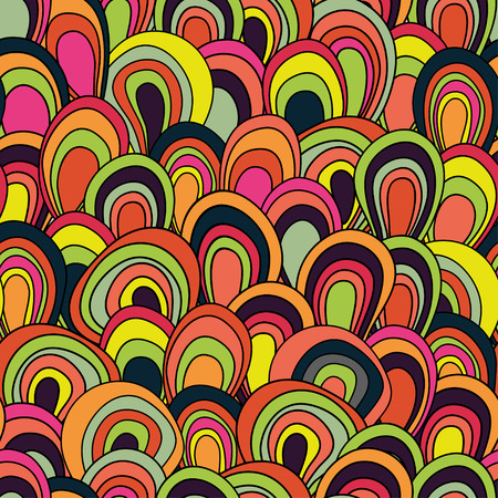 Psychedelic waves editable pattern.のイラスト素材