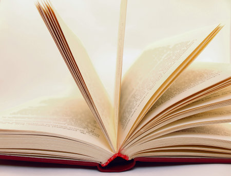 Old book in expanded form close