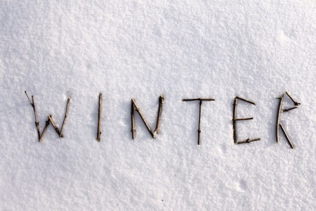 The inscription on the snow