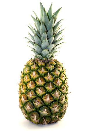 Beautiful pineapple on white backgroundの写真素材