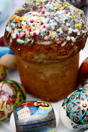 Passover and Easter eggs closeupの写真素材