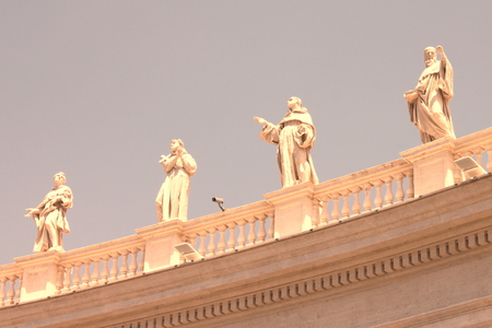Saint Peter's Basilica in St. Peter's Square, Vatican City. Vatican Museum, Rome, Italy.のeditorial素材
