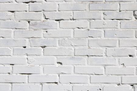Beautiful white brick wall as abstract white backgroundの写真素材
