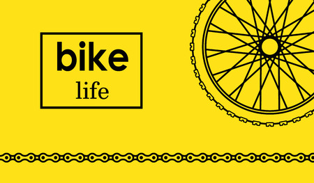 Bicycle Poster Vector Illustration. wheel bike postcardのイラスト素材