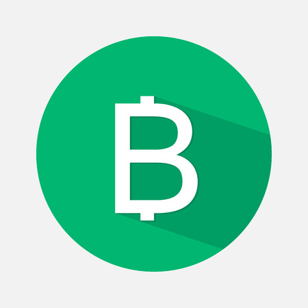 Bitcoin crypto currency vector icon. Flatのイラスト素材