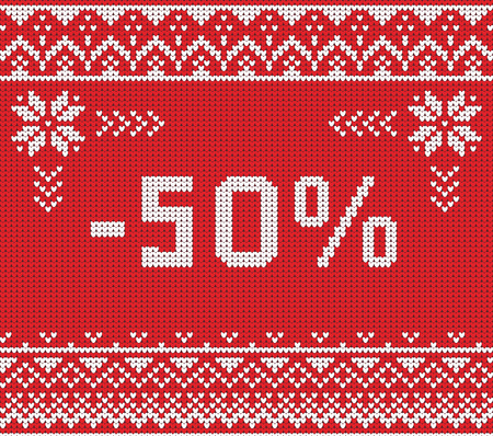 Winter sale discount banner.のイラスト素材