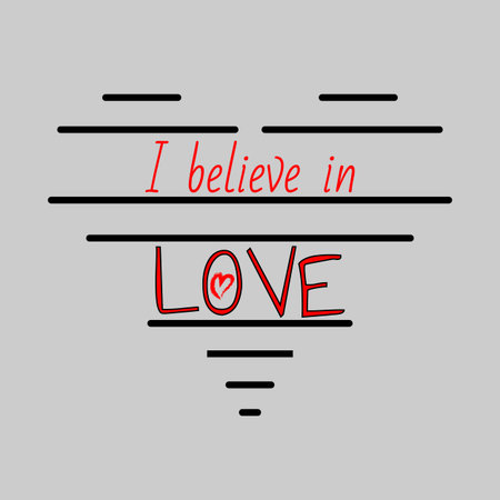 Text love with heart. Vector Love Heart. Text for t-shirt apparel, print, poster, card design etcのイラスト素材