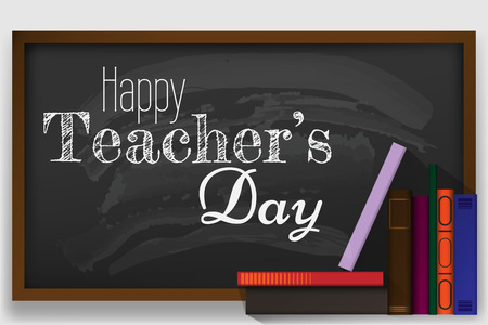 Creative abstract, banner or poster for Happy Teacher's Day with nice and creative design illustration.のイラスト素材