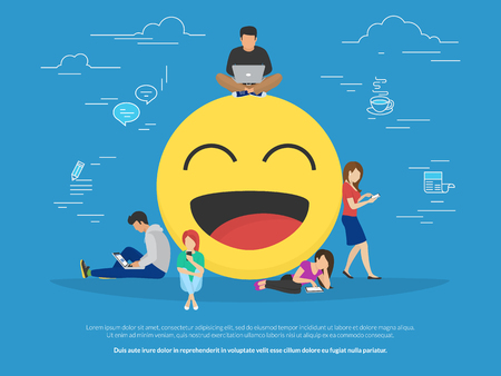 Emoji concept illustrationのイラスト素材