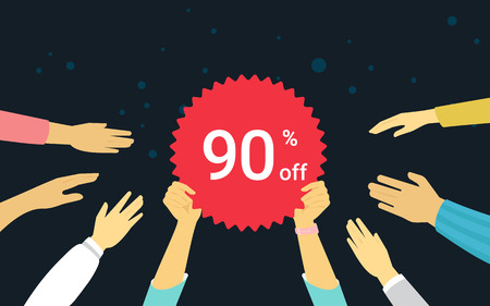 Sale symbol with discount voucher for promotion concept illustration.のイラスト素材