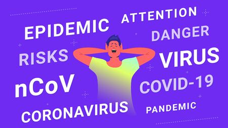 Coronavirus infodemic illustrationのイラスト素材