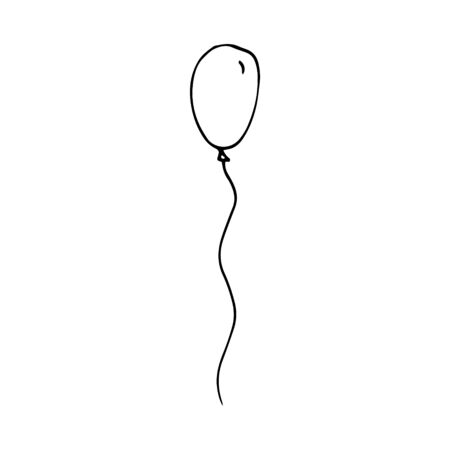 Hand-draw balloon doodle. Vector illustrationのイラスト素材
