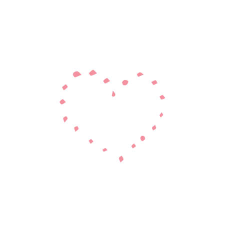 Doodle heart for Valentines Day. Hand drawn style. Vector illustrationのイラスト素材