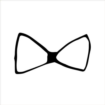 Doodle bow. Hand-drawn vector party set. Day of wedding. . Vector illustrationのイラスト素材