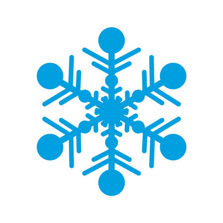 Simple vector snowflakes. Winter Christmas set. Snow vector.