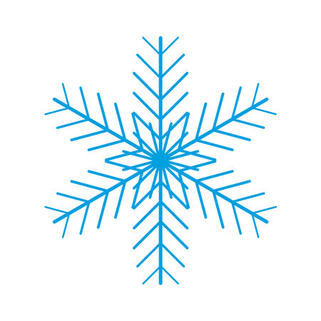Simple vector snowflakes. Winter Christmas set. Snow vector.のイラスト素材