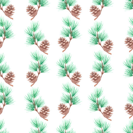 Seamless pattern with pine cones. Vintage background for fabric, scrapbook, poster, greeting cards....