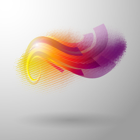 Bright colorful abstract background with halftone effect.のイラスト素材