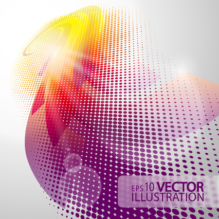 Bright colorful abstract background with halftone effect.のイラスト素材