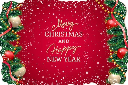 Christmas design for poster, greeting card or site headerのイラスト素材