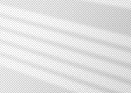 Shadow overlay effect for photo and mockup. Realistic soft blurred shadow of window blinds on transparent background. Vector illustration of wall with natural sunlight coming in through the jalousieのイラスト素材