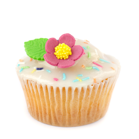 Cupcake with sugar frostingの写真素材