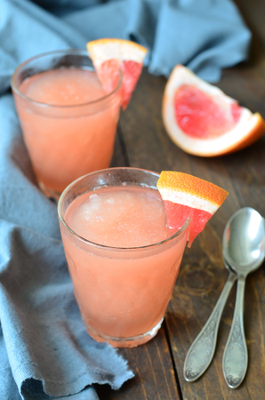 Grapefruit drink, slush frozen beverageの写真素材