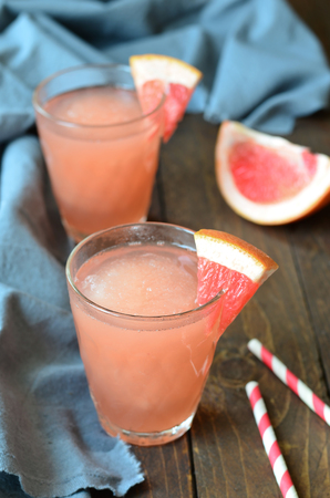 Grapefruit drink, slush frozen beverageの写真素材