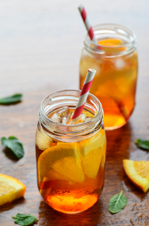 Orange cold drink, cocktailの写真素材