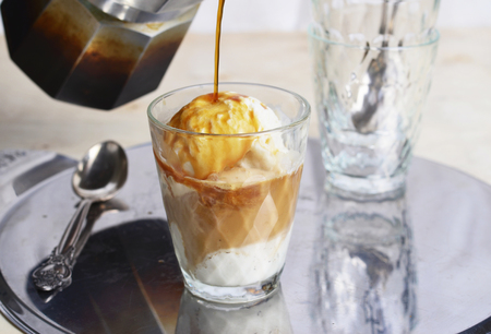 Coffee Drink with Ice-Creamの写真素材