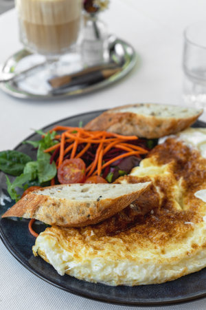 Egg White Omelet, Protein Breakfast, Healthy Balanced Mealの写真素材
