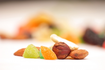 Lambert nut, almond, cashew and candied fruits の写真素材