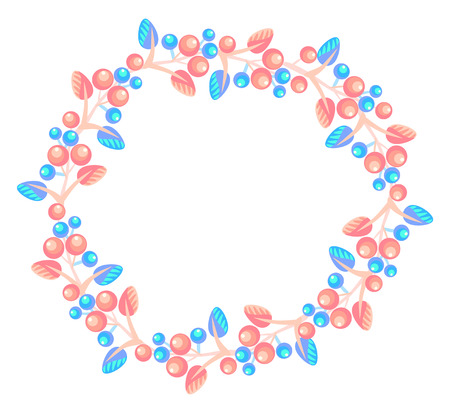 berry wreathのイラスト素材