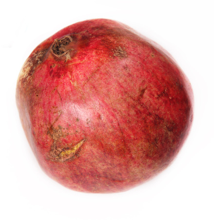 pomegranate isolated on whiteの写真素材