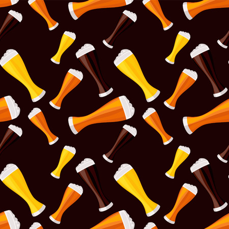 light, dark and red beers seamless patternの写真素材