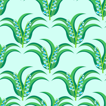 may-lily seamless patternのイラスト素材