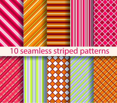 10 seamless patterns.のイラスト素材