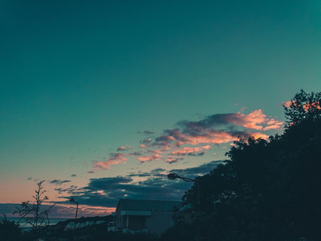 Morning cloudy sky