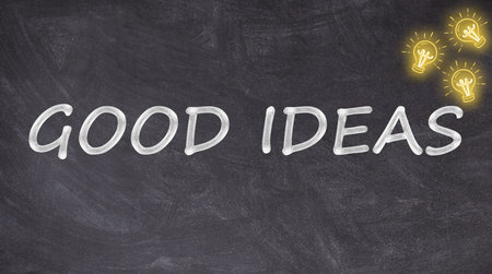 Good ideas on blackboard with light bulb