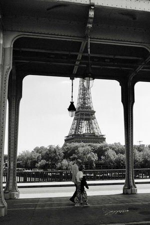 Eiffel Tower in Paris, France.の写真素材