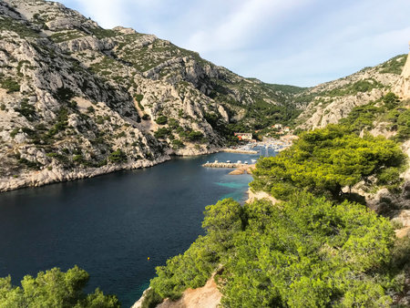 The calanques of Marseille, Cassis. France.の写真素材