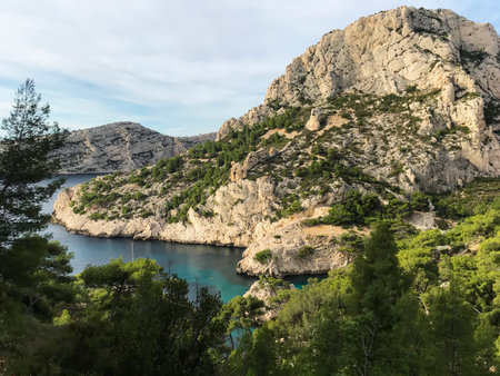 The calanques of Marseille, Cassis. France.の写真素材