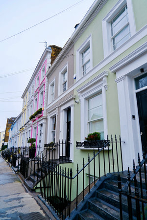 Residential area of Kensington and Chelsea in London.の写真素材