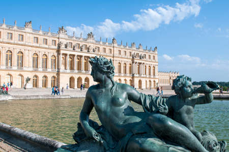 Statue in the gardens of Versailles Castle, Parisのeditorial素材