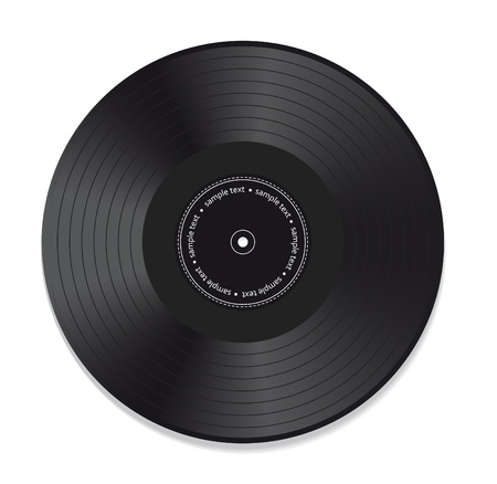 Vinyl record isolated on white backgroundのイラスト素材